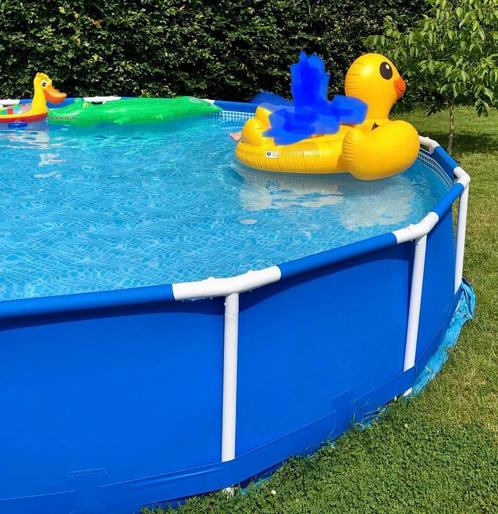 Intex round metal frame pool 457 cm x 84 cm, Tuin en Terras, Zwembaden, Gebruikt, Opzetzwembad, 80 tot 120 cm, 400 cm of meer
