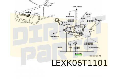 Lexus IS (7/13-) Koplamp Links LED (auto. high beam) Origine, Auto-onderdelen, Verlichting, Lexus, Nieuw, Verzenden