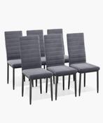 Eetkamerstoel 6stuks, Enlèvement, Neuf, Gris, Cinq, Six Chaises ou plus