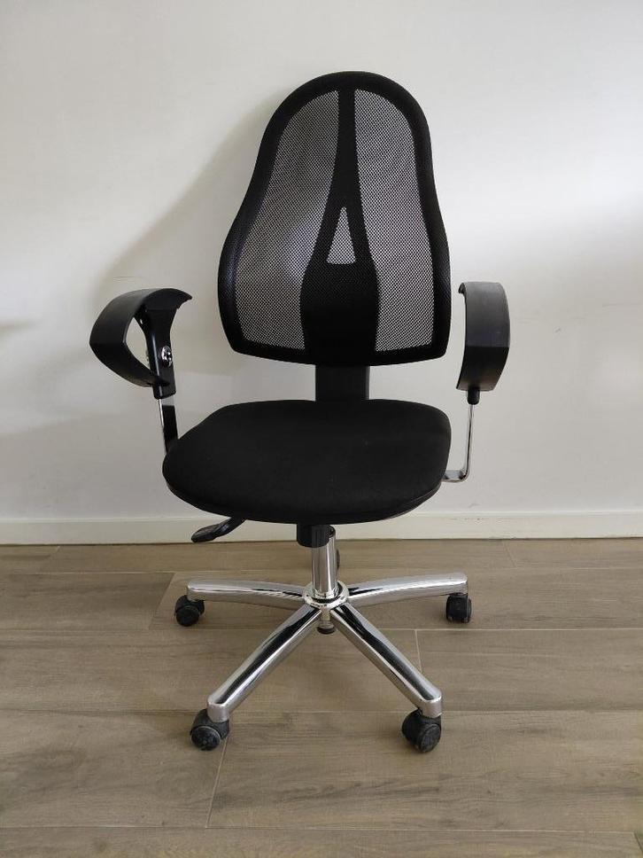 Bureaustoel - Zwarte Topstar Open Point SY Deluxe, Huis en Inrichting, Bureaustoelen, Zo goed als nieuw, Bureaustoel, Zwart, Ergonomisch