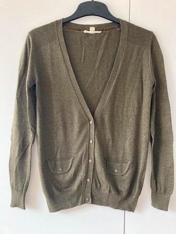 Gilet Esprit maat XS - khaki kleur - V-hals beschikbaar voor biedingen