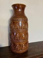 Vintage bruine vloervaas J. Uebelacker 50cm, Ophalen