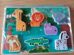 Houten dieren puzzel, Ophalen of Verzenden, Zo goed als nieuw, Van hout, Minder dan 10 stukjes