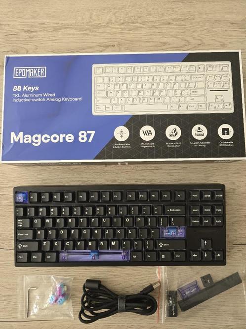 Inductive Switch Toetsenbord - Epomaker Magcore 87, Computers en Software, Toetsenborden, Zo goed als nieuw, Qwerty, Bedraad, Gaming toetsenbord