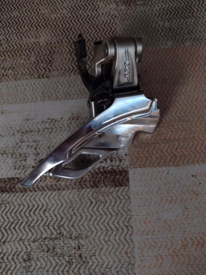 Shimano Deore XT M751 3x8/9 sp voorderailleur, Fietsen en Brommers, Fietsonderdelen, Gebruikt, Mountainbike, Derailleur of Ketting