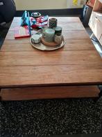 Salontafel hout/metaal, Huis en Inrichting, Tafels | Salontafels, Ophalen, Gebruikt