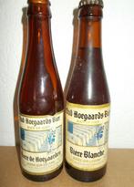 HOEGAARDEN - 2 bierflesen - Oud Hoegaards bier - tht 1985-87, Verzamelen, Gebruikt, Flesje(s), Ophalen of Verzenden, Jupiler
