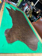 Bruin camo kalfs halve huid 1.3 mm dikte stug en glad A-524, Enlèvement ou Envoi, Comme neuf, Brun