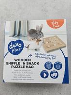 Houten snuffel en snackpuzzel voor konijntjes, Ophalen, Gebruikt