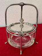 Wiskemann verzilverde mosterdpot, Antiek en Kunst, Antiek | Zilver en Goud, Ophalen of Verzenden, Zilver