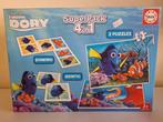 4 in 1: puzzel, domino, memory - Finding Dory, Ophalen, 10 tot 50 stukjes, Zo goed als nieuw, 2 tot 4 jaar