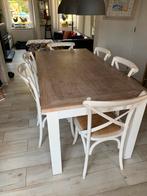 Salle a manger 6 chaises style Knokke, Ophalen, Gebruikt, Classic knokke mer du nord, 4 tot 6 stoelen