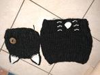 Muts en sjaal zwart, Kinderen en Baby's, Kinderkleding | Mutsen, Sjaals en Handschoenen, Ophalen of Verzenden, Gebruikt, Meisje