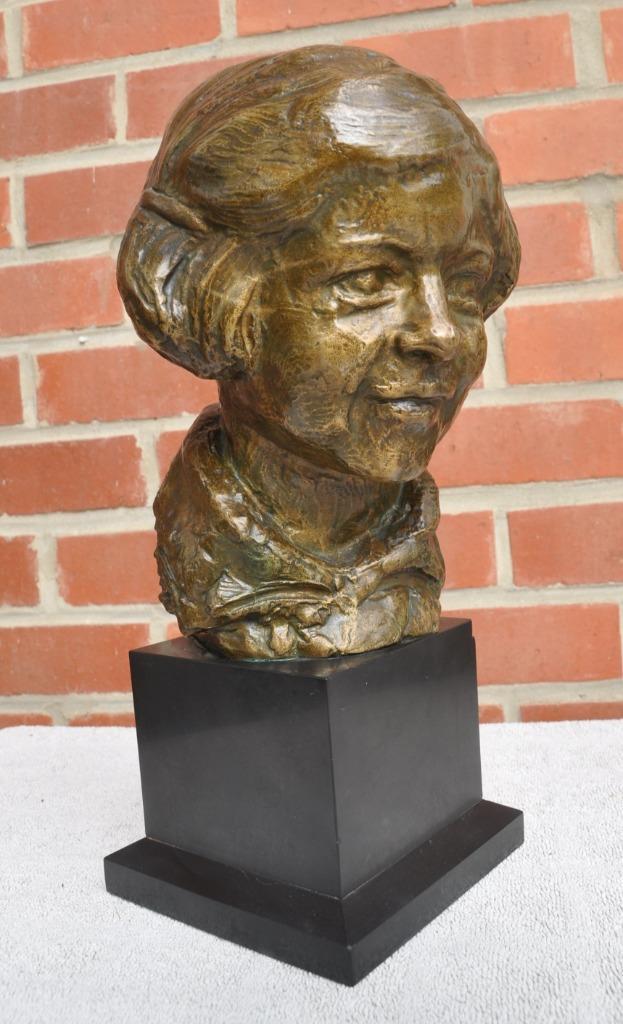 Bronzen hoofd van een klein meisje - Frans CLAESSENS, Antiek en Kunst, Antiek | Brons en Koper, Brons, Ophalen of Verzenden