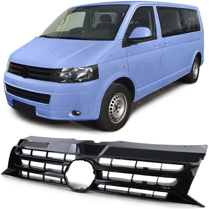 Grill Zwart Glans 05 / 09 Geschikt voo Vw Transporter T5, Auto diversen, Tuning en Styling, Verzenden