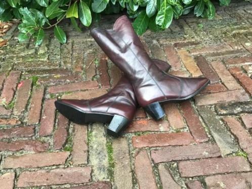 Gratis verzenden luxe bruine leren vintage dressing laars 40, Kleding | Dames, Schoenen, Zo goed als nieuw, Hoge laarzen, Bruin