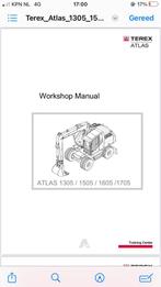 Terex Atlas 1305/1505/1605/1705 Werkplaatshandboek PDF, Verzenden