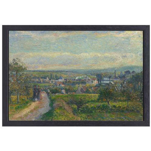 Uitzicht op Saint-Ouen-lAumône - Camille Pissarro canvas + b, Huis en Inrichting, Woonaccessoires | Schilderijen, Tekeningen en Foto's