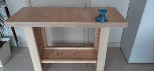 Werkbank houten werktafel stevige werkbank + bankschroef, Doe-het-zelf en Bouw, Werkbanken, Bankschroef, Ophalen