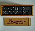 Vintage Domino dubbel zes met de 28 grote speelstukken in ho, Een of twee spelers, Ophalen of Verzenden, Zo goed als nieuw