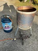 Lot cuve en cuivre BioDynamie Services + réchaud gaz, Enlèvement, Utilisé, Autres matériaux, Autres types