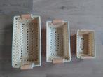 Set van 3 rieten manden (In nieuwstaat - nooit gebruikt), Ophalen of Verzenden, Zo goed als nieuw
