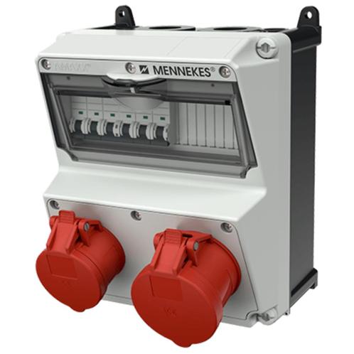 Mennekes contactdoos combinatie 1x16A 5P / 1x32A 5P (Nieuw), Doe-het-zelf en Bouw, Elektriciteit en Kabels, Zo goed als nieuw