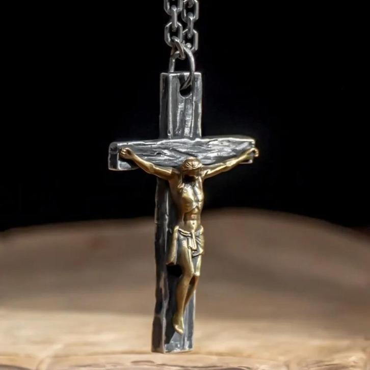 Jezus Kruis - 925 zilver, Bijoux, Sacs & Beauté, Pendentifs, Neuf, Argent, Argent, Croix ou Symbole, Envoi