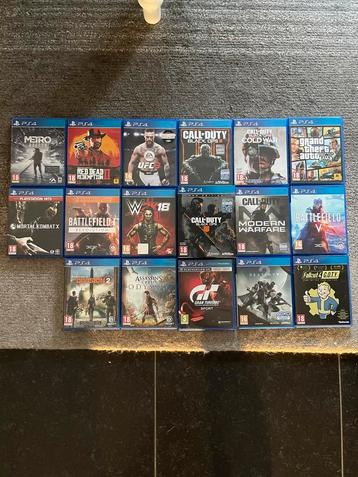 12 topgames voor Playstation 4 (in perfecte staat!) beschikbaar voor biedingen