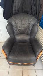 Fauteul cuir une personne a dinner, Maison & Meubles, Fauteuils, Moins de 75 cm, Enlèvement, Utilisé, 50 à 75 cm