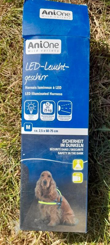 Nieuw lichtgevend (LED) hondentuig/harnas maat M beschikbaar voor biedingen
