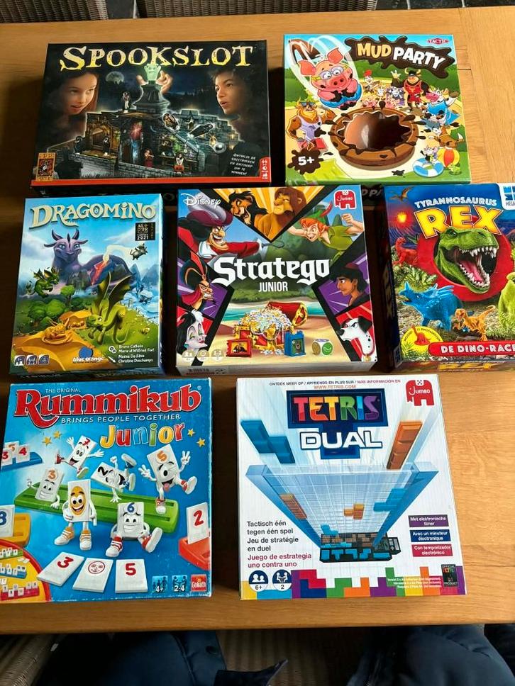 7 mooie gezelschapsspellen, Hobby en Vrije tijd, Gezelschapsspellen | Bordspellen, Gebruikt, Ophalen