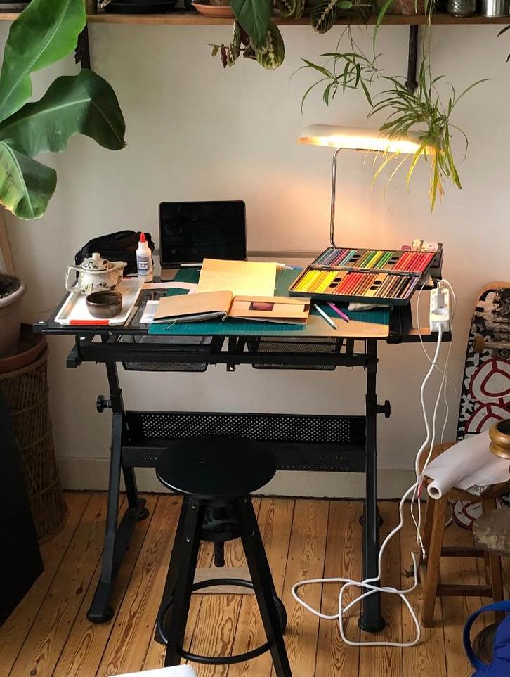 Bureau d’architecte, dessin, Maison & Meubles, Bureaux, Comme neuf, Bureau, Réglable en hauteur, Enlèvement