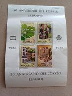 Postzegel Andorra 50 ste verjaardag, Timbres & Monnaies, Timbres | Europe | Espagne, Enlèvement, Non oblitéré