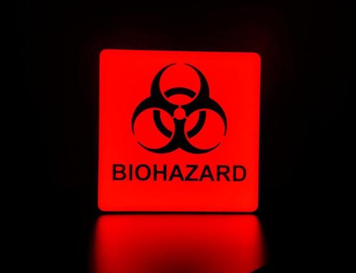 Biohazard LED-lamp / lightbox, Huis en Inrichting, Lampen | Losse lampen, Nieuw, Led-lamp, Minder dan 30 watt, Overige fittingen