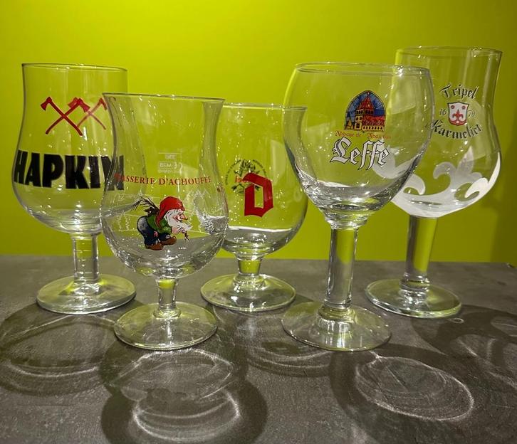 Bier glazen - bierglazen - bierglas - glas, Hobby en Vrije tijd, Feestartikelen, Gebruikt, Feestartikel, Ophalen