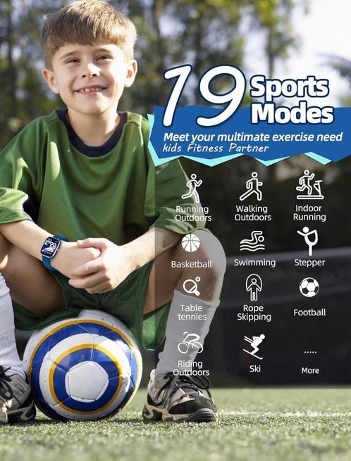 ② Montre intelligente de sport pour enfants ,garçons, filles — Montres