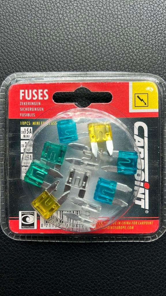 Fusibles pour auto - mini 15A - 20A - 25A - 30A, Auto-onderdelen, Klein materiaal, Mini, Nieuw, Ophalen