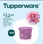 Boîte de rangement multiple Tupperware Flowers 1,1 litre, Maison & Meubles, Enlèvement ou Envoi, Neuf