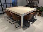 tafel teak 150x150, Huis en Inrichting, Ophalen, 150 tot 200 cm, Zo goed als nieuw, Vijf personen of meer