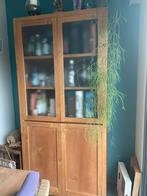 Eettafel met 6 stoelen en vitrinekast, Huis en Inrichting, Ophalen, Gebruikt, Vijf personen of meer