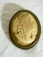 Camée dans un cadre en cuivre, Bijoux, Sacs & Beauté, Enlèvement ou Envoi, Autres matériaux, Broche