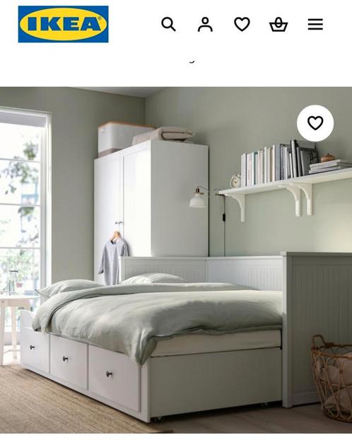 GERESERVEERD - Hemnes bedbank - zo goed als nieuw, Huis en Inrichting, Slaapkamer | Bedden, Zo goed als nieuw, Ophalen