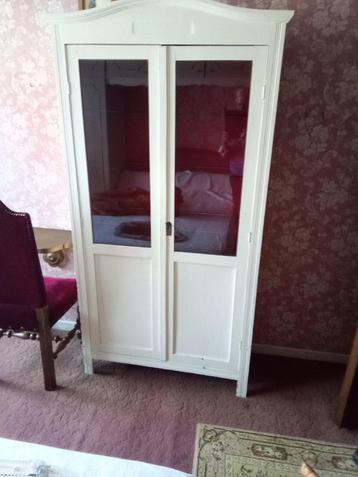 raam met twee glazen deuren op de bovenste helft, Huis en Inrichting, Kasten | Vitrinekasten, Ophalen, Glas, 50 tot 100 cm, 150 tot 200 cm