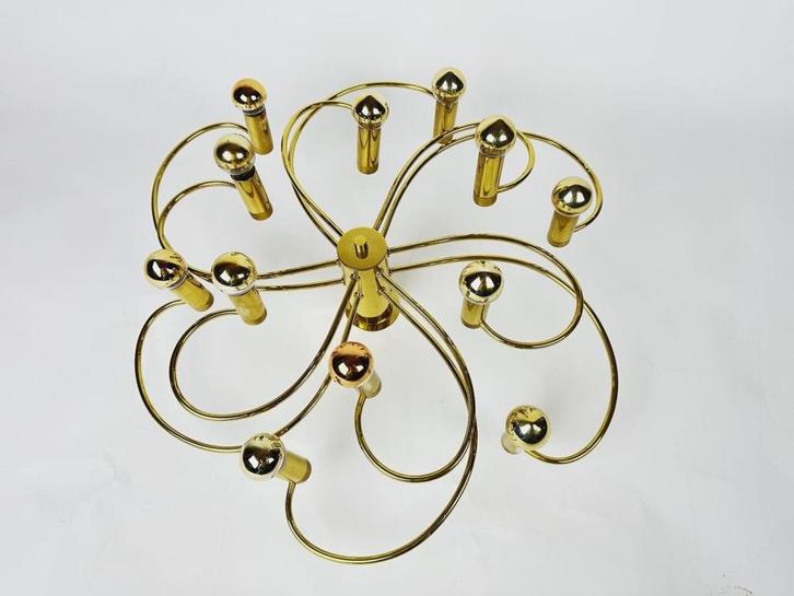 Vintage spiral lamp, Huis en Inrichting, Lampen | Plafondlampen, Gebruikt, Metaal, Ophalen of Verzenden