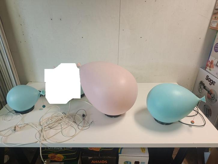 Set 3  Balloon Lamps Yves Christin for Bilumen 1970, Antiek en Kunst, Antiek | Verlichting, Ophalen of Verzenden