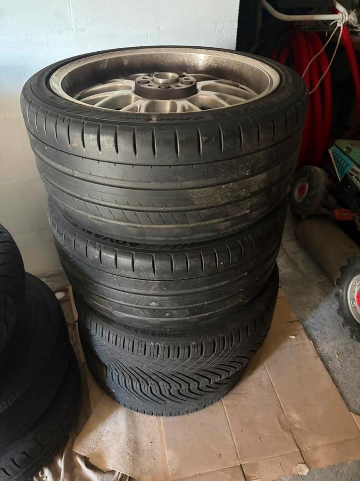 BBS Breedset 18 inch 5x100, Auto-onderdelen, Banden en Velgen, All Season, 18 inch, Personenwagen, Gebruikt, Ophalen