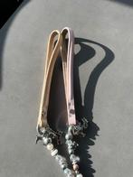 happy house lijn - loopriem - hondenriem, Bijoux, Sacs & Beauté, Colliers, Enlèvement ou Envoi, Comme neuf, Beige