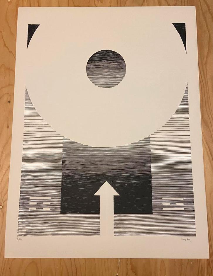 Originele zeefdruk - Michel Seuphor (Parijs), Boeken, Kunst en Cultuur | Architectuur, Zo goed als nieuw, Ophalen