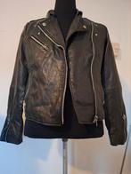 MNG zwarte leren bikerjack - maat M, Kleding | Dames, Maat 38/40 (M), Verzenden, Zwart, MNG